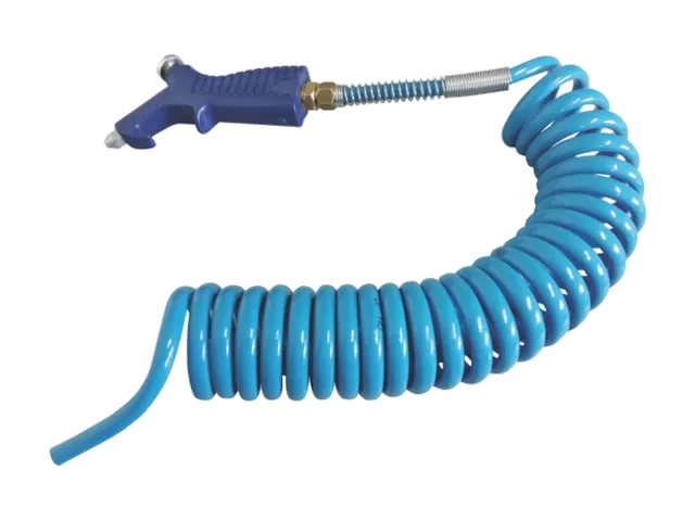 Kit Limpeza — Espiral tubo 8mm x 3,5mt azul - pistola nylon preto - Gatilho metálico inserto metálico / montado